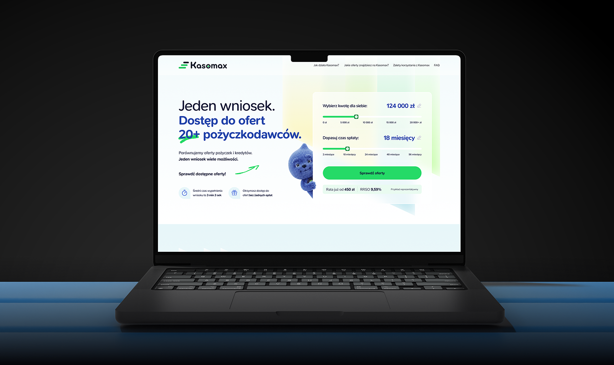 Kasomax. Porównywarka pożyczek z twarzą spokojnego futrzaka